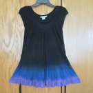 CHARLOTTE RUSSE WOMEN'S JUNIORS SIZE TUNIC BLACK TIERED BLUE PURPLE CAP SLEEVE SMOCKED TOP CHARLOTTE RUSSE WOMEN'S JUNIORS SIZE TUNIC BLACK TIERED BLUE PURPLE CAP SLEEVE SMOCKED TOP