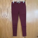 DEMIN CO.  WOMEN'S SIZE 6 JEANS CRANBERRY BURGUNDY STRETCH DENIM SKINNY LEG JEGGINGS