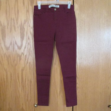 DEMIN CO.  WOMEN'S SIZE 6 JEANS CRANBERRY BURGUNDY STRETCH DENIM SKINNY LEG JEGGINGS