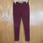 DEMIN CO.  WOMEN'S SIZE 6 JEANS CRANBERRY BURGUNDY STRETCH DENIM SKINNY LEG JEGGINGS