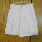 LIZ CLAIBORNE WOMEN'S SIZE 12 SHORTS LIGHT PINK COTTON TWILL PLEATED TROUSER GOLF STYLE SPRING