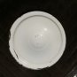 WHITE ENAMELWARE 9 inch ROUND LID, BLACK TRIM VINTAGE DISTRESSED FARMHOUSE FRENCH COUNTRY DECOR