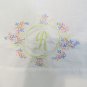 CANNON SHABBY CHIC SHEEK PILLOWCASE HAND EMBROIDERED R INITIAL VINTAGE