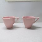 MAR-CREST MELMAC CHICAGO PINK COFFEE CUP MUG SET OF 2 DISHES