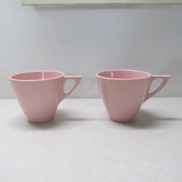 MAR-CREST MELMAC CHICAGO PINK COFFEE CUP MUG SET OF 2 DISHES
