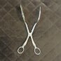 LEONARD SILVER PLATE ITALY TONGS CRUDITE PETIFORE SALAD SERVER FLATWARE VINTAGE SILVERWARE