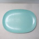 PMC TEXAS WARE MELAMINE OVAL SERVING PLATTER 141 ROBIN EGG BLUE SPATTER VINTAGE 1960's