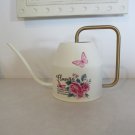 IKEA VATTENKRASSE WATTERING CAN CREAM AND GOLD GOOSENECK INDOOR 6x10x4.5" FRENCH COUNTRY COTTAGE