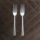 INTERNATIONAL STAINLESS USA FLATWARE FREEDOM SET of 2 FORKS GLOSSY SILVERWARE REPLACEMENT
