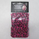 ANIMAL PRINT WOMEN'S ONE SIZE GLOVELETS PINK LEOPARD CHEETAH FINGERLESS GLOVES NEW