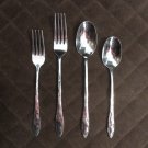 0-22 STAINLESS USA FLATWARE HAMMERED POINTED TIP SET of 14 SILVERWARE REPLACEMENT or CHOICE