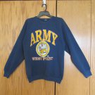 ARMY WESTPOINT MEN'S SIZE S - M SWEAT SHIRT NAVY BLUE ATHLETIC VINTAGE