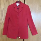 CASUAL CORNER WOMEN'S SIZE 8 BLAZER RED WOOL SUIT COAT JACKET