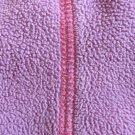 GIRL'S SIZE  PURPLE TOP 1/4 ZIP FLEECE CORAL PINK ACCENTS VINTAGE SKIING