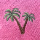 EAGELS EYE WOMEN'S SIZE L SWEATER CORAL PINK CARDIGAN PALM TREE EMBROIDERY V - NECK VACATION EAGELS EYE WOMEN'S SIZE L SWEATER CORAL PINK CARDIGAN PALM TREE EMBROIDERY V - NECK VACATION