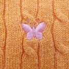 AEROPOSTALE WOMEN'S SIZE M SWEATER ORANGE CABLE KNIT V - NECK LS AEROPOSTALE WOMEN'S SIZE M SWEATER ORANGE CABLE KNIT V - NECK LS