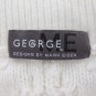 GEORGE ME MARK EISEN WOMEN'S SIZE XS (0 / 2) SWEATER IVORY CABLE KNIT TURTLE NECK SLEEVELESS VEST