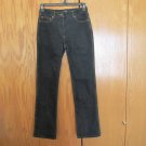 ANNE KLEIN WOMEN'S SIZE 6 JEANS MEDIUM DARK BLUE DENIM STRAIGHT LEGS LION BUTTON