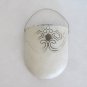 IVORY METAL WALL POCKET DISTRESSED HOLLY DESIGN