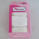 GIRL CONNECTION GIRL'S SIZE 7 - 10 TIGHTS WHITE, IVORY NYLON OPAQUE SET of 3 NIP