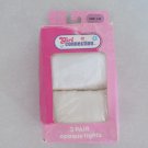 GIRL CONNECTION GIRL'S SIZE 7 - 10 TIGHTS WHITE, IVORY NYLON OPAQUE SET of 2 NIP