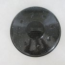BLACK SPECKELED ENAMELWARE 9 inch ROUND LID VINTAGE FARMHOUSE COUNTRY DECOR