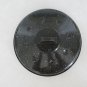 BLACK SPECKELED ENAMELWARE 9 inch ROUND LID VINTAGE FARMHOUSE COUNTRY DECOR