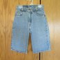 LEVI'S 550  BOYS SIZE 12 SLIM SHORTS LIGHT BLUE DENIM STONE WASHED WHITE TAB GIRLS RELAXED FIT