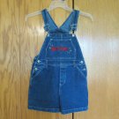 HARRY POTTER GIRL'S SIZE 10 SHORTALLS BLUE DENIM OVERALL SHORTS BIBS EMBROIDERED VINTAGE