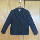 PETITE SOPHISICATE STRETCH WOMEN'S SIZE 12 SUIT COAT BLACK WOOL PIN STRIPE JACKET BLAZER CAREER PETITE SOPHISICATE STRETCH WOMEN'S SIZE 12 SUIT COAT BLACK WOOL PIN STRIPE JACKET BLAZER CAREER