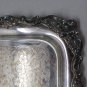 WALLACE BAROQUE SILVERPLATE TRAY ORNATE ETCHED HEAVY RECTANGLE AGED PATINA