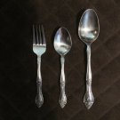 IMPERIAL STAINLESS KOREA FLATWARE FLORAL BAROQUE SET of 8 SILVERWARE REPLACEMENT or CHOICE RARE