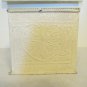 IVORY METAL CONTAINER HEART EMBOSSED SQUARE BOX SHABBY CHIC FRENCH COUNTRY