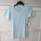 AUTHENTIC RUGGED COMPANY BLUE HENLEY KNIT T-SHIRT SIZE WOMEN'S S NEW WITH TAG AUTHENTIC RUGGED COMPANY BLUE HENLEY KNIT T-SHIRT SIZE WOMEN'S S NEW WITH TAG