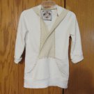 FREE PEOPLE WOMEN'S SIZE XS SWEAT SHIRT IVORY BEIGE V-NECK PULL OVER DISTRESSED HOODIE FREE PEOPLE WOMEN'S SIZE XS SWEAT SHIRT IVORY BEIGE V-NECK PULL OVER DISTRESSED HOODIE