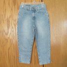 LEE RIDERS WOMEN'S SIZE 6 M CAPRIS JEANS LIGHT BLUE STONE WASHED SLUB DENIM CROPPED PANTS LEE RIDERS WOMEN'S SIZE 6 M CAPRIS JEANS LIGHT BLUE STONE WASHED SLUB DENIM CROPPED PANTS