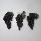 ALLSTATE FLORAL ARTIFICAL GRAPES CLUSTERS 7 inch LADY FINGER PURPLE SET of 3 NEW NWT ALLSTATE FLORAL ARTIFICAL GRAPES CLUSTERS 7 inch LADY FINGER PURPLE SET of 3 NEW NWT