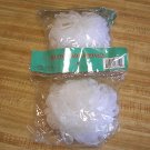 2 White Body Buff Puffs/Poofs.  New - Factory Sealed