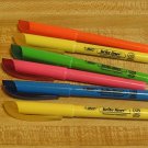 6 Bic Brite Liners Fluorescent Highlighers w/ Chiseled Tip - New