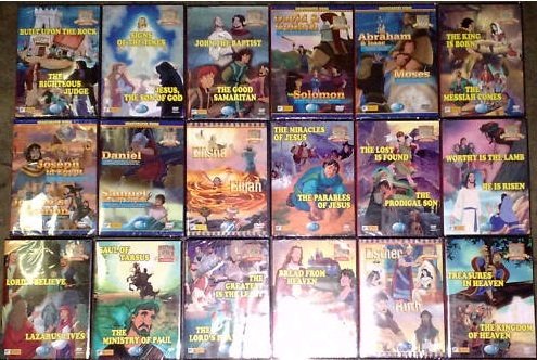 ANIMATED BIBLE STORIES Old Testament New Testament DVD Set
