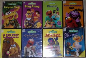 SESAME STREET Lot of 8 DVD Classic Elmo's World NEW!