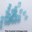 (20) Swarovski 4mm Bicone Crystal Beads ~Caribbean Blue Opal~