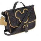 Disney Mickey Quilted Satchel - Black / Gold