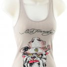Ed Hardy Rhinestone Dog Tank Top - Beige One Size Fits Most