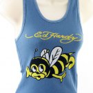 Ed Hardy Bee Tank Top - Blue Denim One Size Fits Most