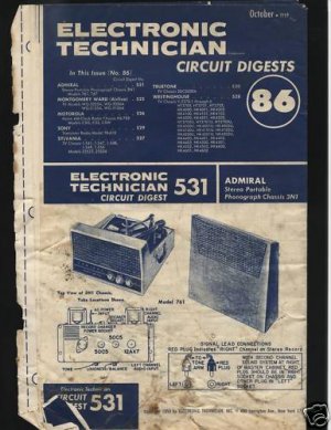 Electronic Circuit Digest Oct.1959 Sony Sylvania True++
