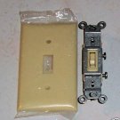 Slater Combination Pushwire Screw Switch W/Cover Ivory