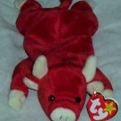 Snort the Red Bull Ty  Beanie Babies Collectible