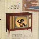 Vintage 1965 Zenith Color TV advertisement Model 5231WU