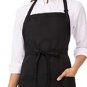 chef works unisex three pocket apron, black 24-inch length by 28-inch width